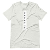 Short-Sleeve "Purpose" vertical - white and black logo  Unisex T-Shirt